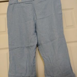 Loft Blue linen capris
